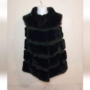 Diane Von Furstenberg rabbit fur and suede vest size Small